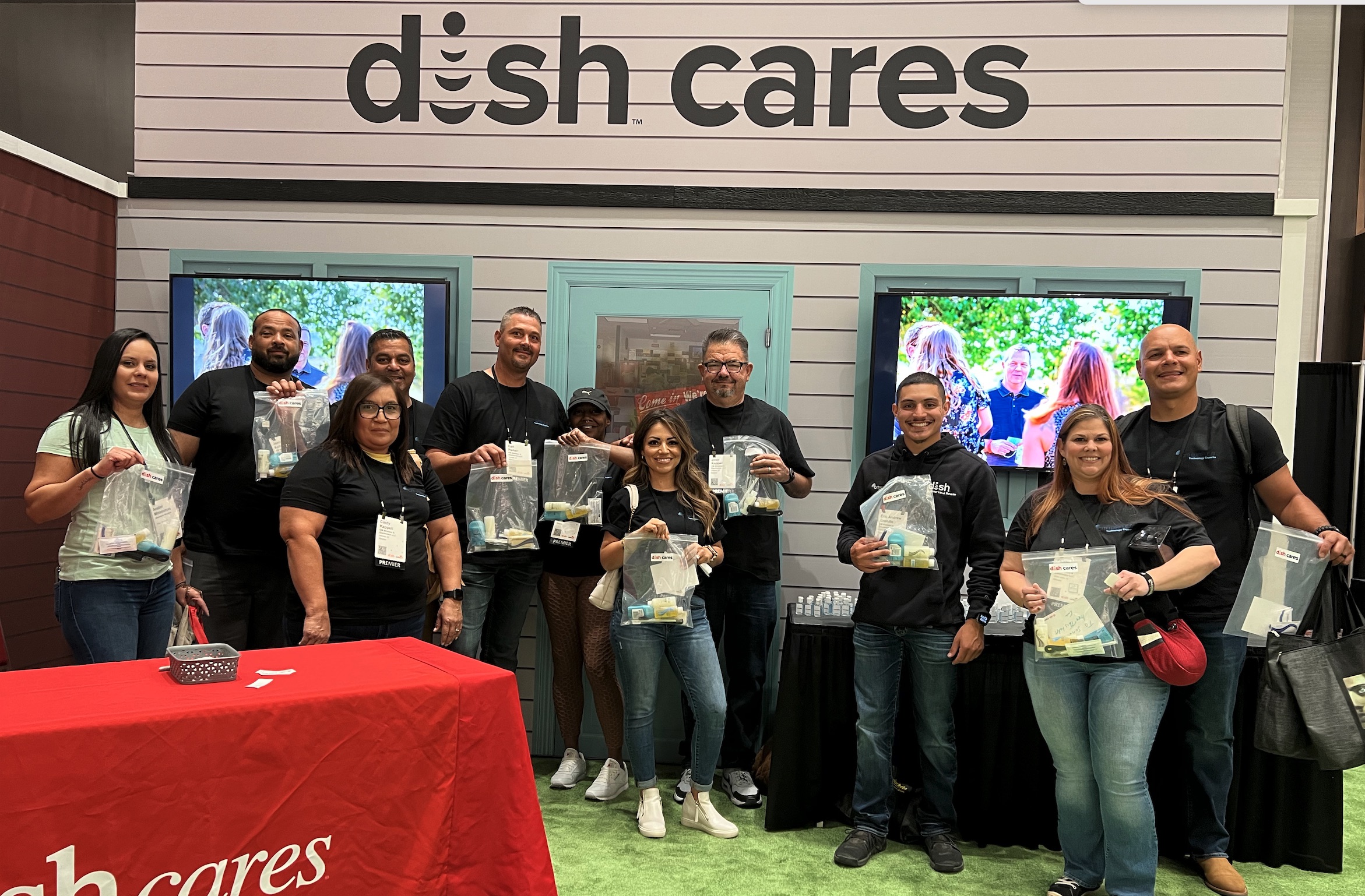 DISH Cares - Retailers Assembled Over 1,500 Hygiene Kits For Individuals In Need.